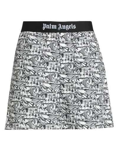 Palm Angels Man Shorts & Bermuda Shorts Black Size L Cotton, Polyamide, Polyester, Elastane In White