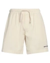 Palm Angels Man Shorts & Bermuda Shorts Ivory Size 32 Cotton, Polyester In White