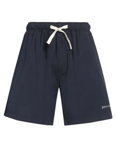 PALM ANGELS PALM ANGELS MAN SHORTS & BERMUDA SHORTS NAVY SIZE 34 COTTON, POLYESTER