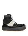 Palm Angels Man Sneakers Black Size 10 Leather, Textile Fibers