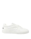 Palm Angels Palm University Leather Sneakers In Off White