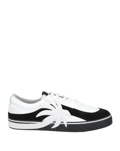 Palm Angels Man Sneakers White Size 8 Soft Leather