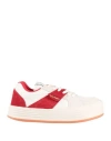 Palm Angels Leather Logo Sneakers In White