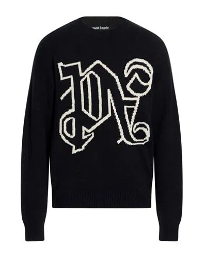 Palm Angels Man Sweater Black Size L Cotton, Polyamide, Elastane