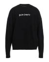 PALM ANGELS PALM ANGELS MAN SWEATER BLACK SIZE L MERINO WOOL, POLYAMIDE, CASHMERE, ELASTANE, POLYESTER
