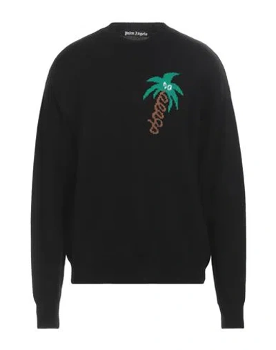 Palm Angels Man Sweater Black Size Xl Wool, Viscose, Polyamide, Cashmere, Polyester