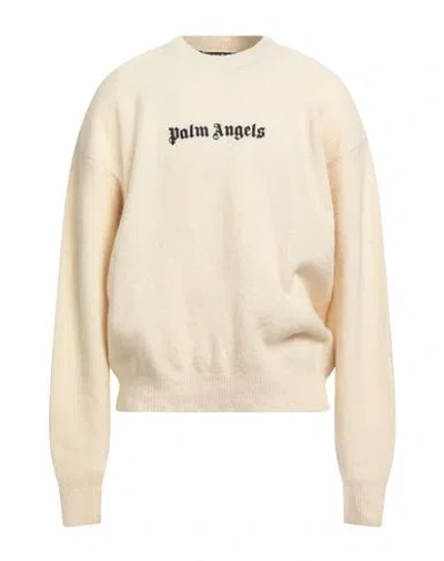 PALM ANGELS PALM ANGELS MAN SWEATER CREAM SIZE L MERINO WOOL, POLYAMIDE, CASHMERE, ELASTANE, POLYESTER