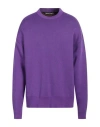 Palm Angels Palm-tree Wool-knit Jumper In Purple