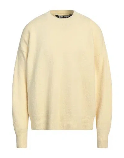 Palm Angels Man Sweater Yellow Size Xs Cotton, Polyamide, Elastane, Polyester