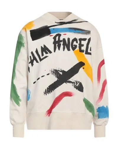 Palm Angels Man Sweatshirt Beige Size M Cotton, Polyester