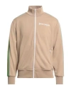 Palm Angels Man Sweatshirt Beige Size Xl Polyester, Elastane