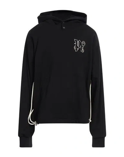 PALM ANGELS PALM ANGELS MAN SWEATSHIRT BLACK SIZE L COTTON, ELASTANE, POLYESTER