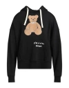 Palm Angels Man Sweatshirt Black Size M Cotton, Elastane, Polyester, Wool, Acrylic In Black