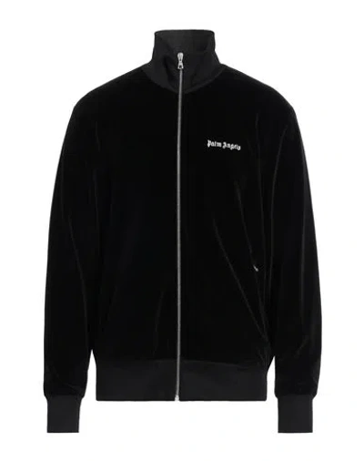 Palm Angels Man Sweatshirt Black Size S Cotton, Polyamide, Elastane