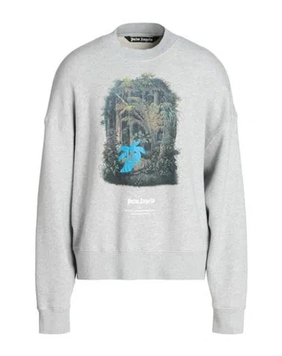 PALM ANGELS PALM ANGELS MAN SWEATSHIRT GREY SIZE L COTTON
