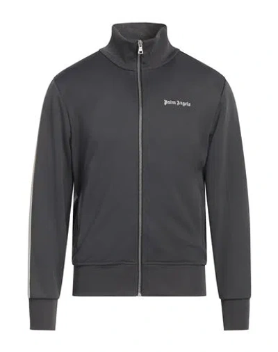 Palm Angels Man Sweatshirt Grey Size M Polyester, Elastane In Grey