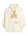 Palm Angels Man Sweatshirt Ivory Size Xl Cotton, Elastane, Polyester, Wool, Acrylic In White