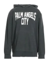 Palm Angels Man Sweatshirt Lead Size L Cotton In Grey