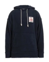Palm Angels Man Sweatshirt Midnight Blue Size 38 Cotton, Polyester In Blue