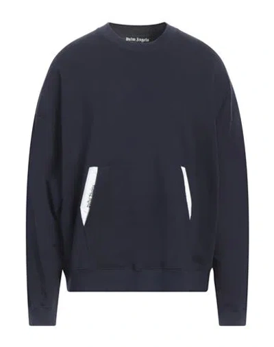 Palm Angels Man Sweatshirt Midnight Blue Size L Cotton