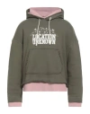 Palm Angels Man Sweatshirt Military Green Size S Cotton, Elastane, Polyester, Ceramic In Green