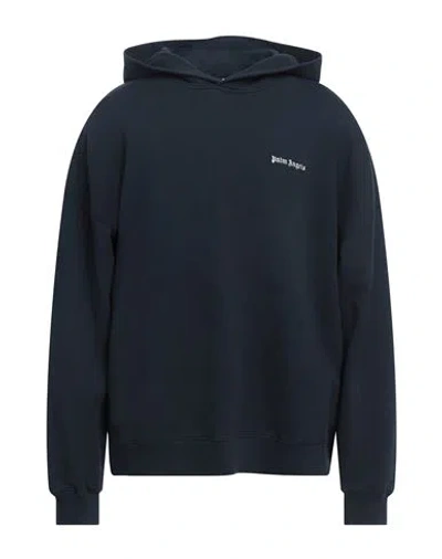 Palm Angels Man Sweatshirt Navy Size L Cotton, Elastane, Polyester In Blue