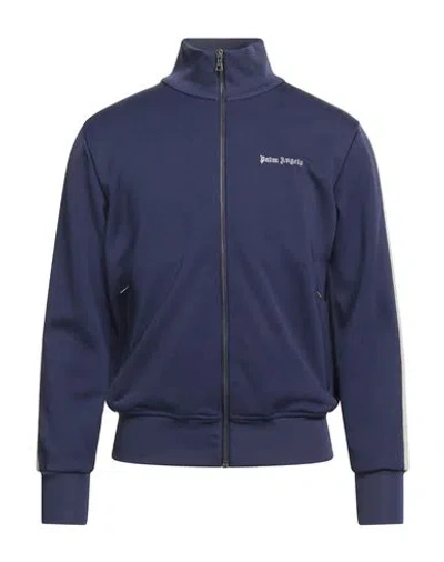 PALM ANGELS PALM ANGELS MAN SWEATSHIRT NAVY SIZE L POLYESTER, ELASTANE