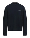 Palm Angels Cotton Oversize Crew Neck Sweatshirt In Navy