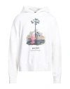 Palm Angels Douby Lost Amazonia Hoodie Sweatshirt With Graphic Print In Off White