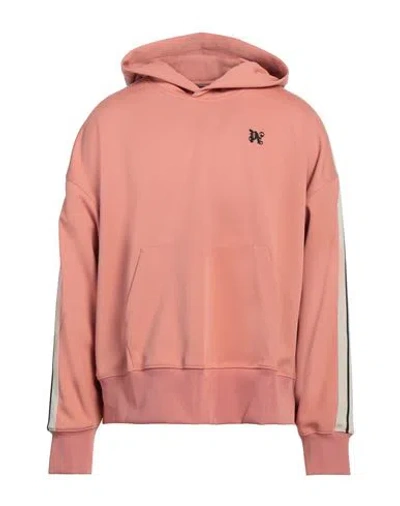 Palm Angels Man Sweatshirt Salmon Pink Size L Polyester, Elastane