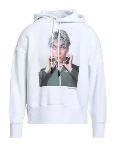 Palm Angels Man Sweatshirt White Size L Cotton, Elastane, Polyester