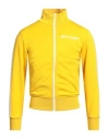 Palm Angels Man Sweatshirt Yellow Size Xs Polyester, Elastane In Yellow