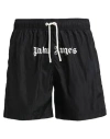 Palm Angels Logo Swim Shorts In Black