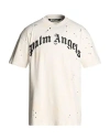 Palm Angels Man T-shirt Beige Size L Cotton, Polyester