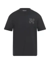 Palm Angels Studded Monogram T-shirt In Black