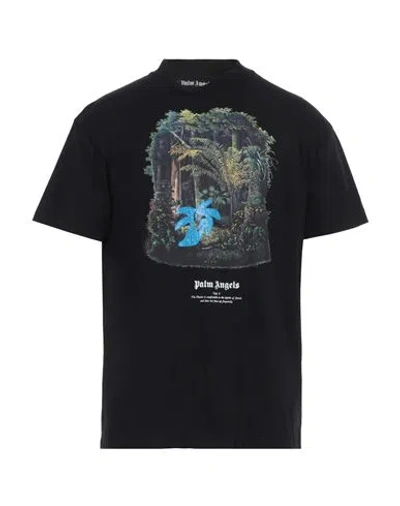 Palm Angels Man T-shirt Black Size L Cotton, Polyester
