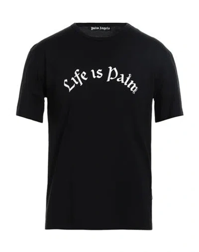 Palm Angels Man T-shirt Black Size L Cotton, Polyester