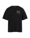 Palm Angels Studded Monogram T-shirt In Black