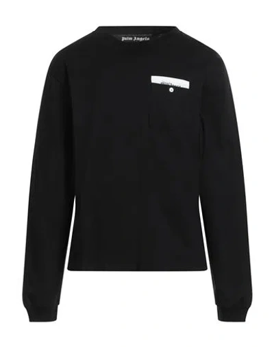 Palm Angels Man T-shirt Black Size L Cotton, Polyester In Black