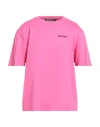 Palm Angels Man T-shirt Fuchsia Size Xl Cotton, Polyester In Pink