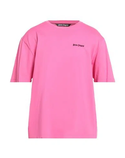 Palm Angels Man T-shirt Fuchsia Size Xl Cotton, Polyester