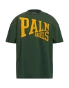 Palm Angels T-shirt Mit Logo-print In Green