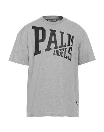 Palm Angels Man T-shirt Grey Size Xl Cotton