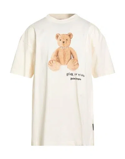 Palm Angels Man T-shirt Ivory Size Xl Cotton