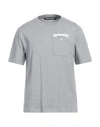 Palm Angels Man T-shirt Light Grey Size M Cotton, Polyester In Grey