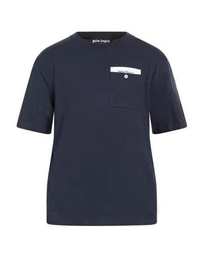 Palm Angels Man T-shirt Navy Blue Size Xxl Cotton, Polyester