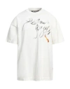 Palm Angels Man T-shirt Off White Size Xl Cotton