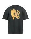 Palm Angels Man T-shirt Steel Grey Size L Cotton