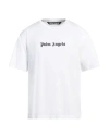 Palm Angels White T-shirt With Contrast Logo In White