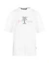 Palm Angels White Printed T-shirt In White